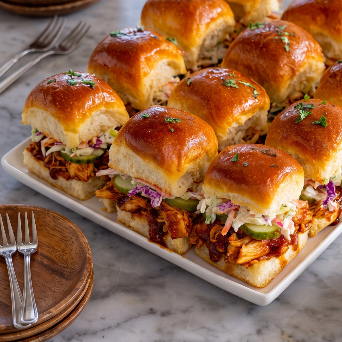 BBQ Pulled Chicken Sliders