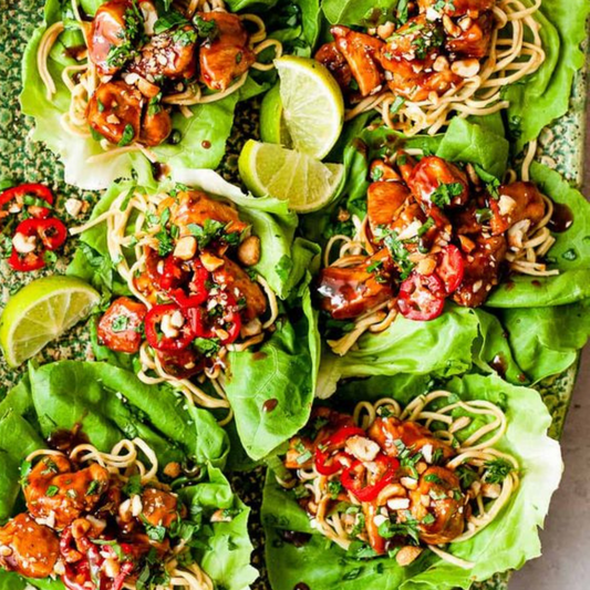 Kung Pao Chicken Lettuce Wraps