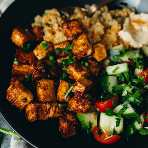 Kung Pao Tofu and Vegetable Bowl