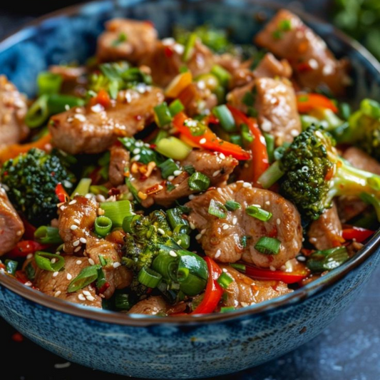 Spicy Pork Stir-Fry with Chilli Oil