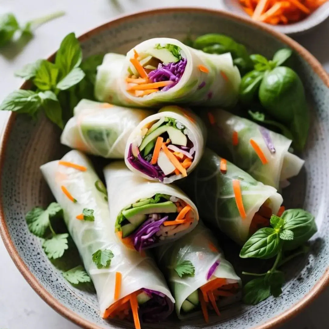 Thai Basil Tofu Rice Paper Rolls – smallbatch.co.in